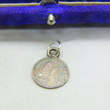 George III Sterling Silver Maundy One Penny Coin Charm Pendant Antique 1800