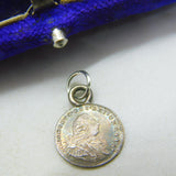 George III Sterling Silver Maundy One Penny Coin Charm Pendant Antique 1800
