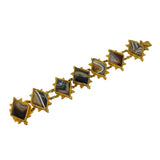 Georgian Yellow Metal & Banded Agate Set Panel Bracelet Antique c1790