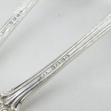 Set of Victorian Sterling Silver Crested Soup Ladle Spoons 1842 London Antique
