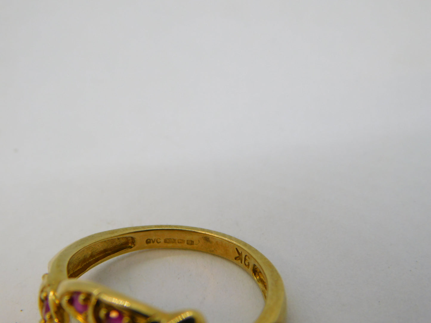 9ct Yellow Gold Ruby Set Snake or Serpent Dress Ring Vintage 2003 Birmingham
