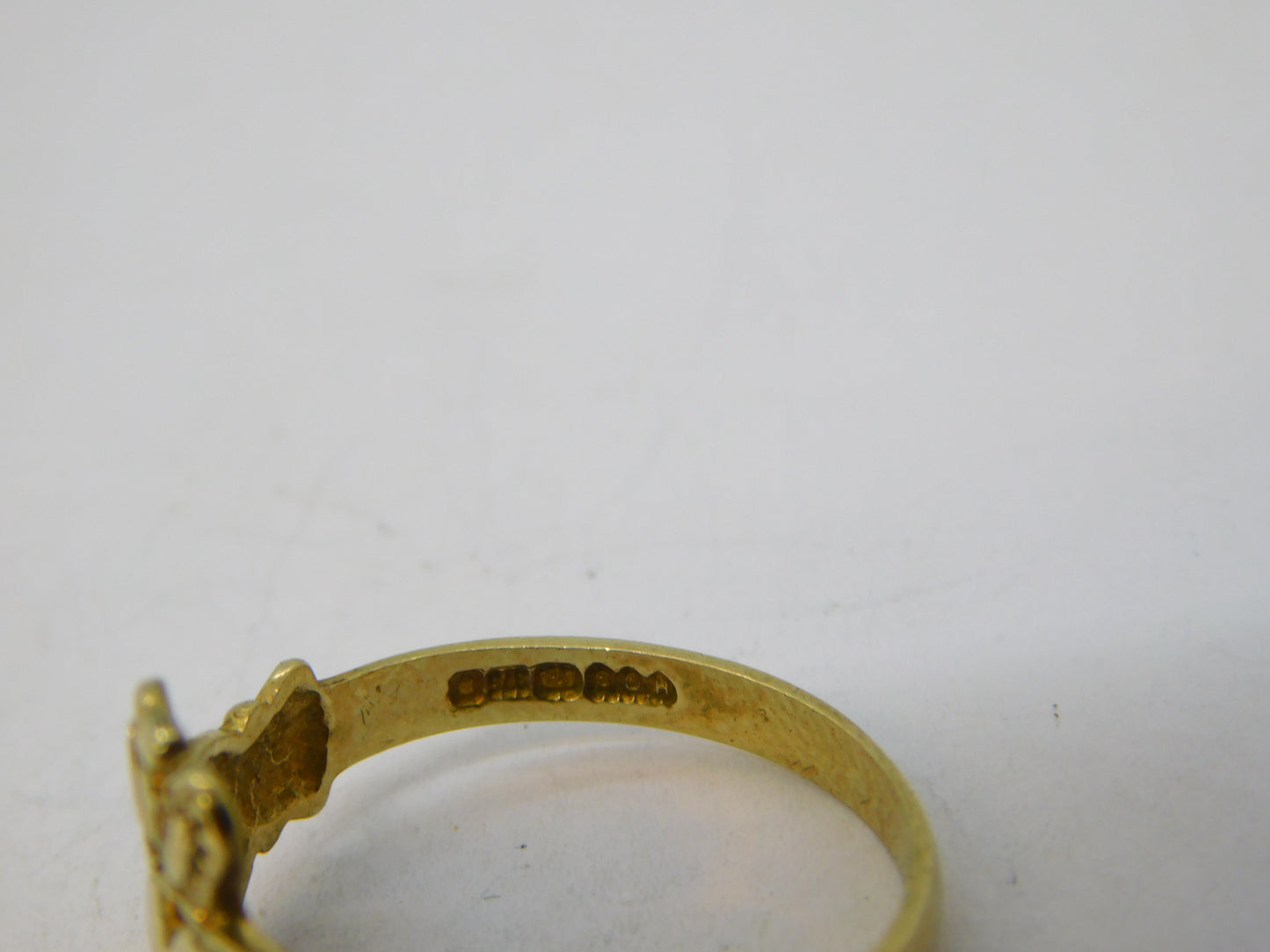 9ct Yellow Gold Irish Claddagh Wedding Ring Vintage c1970 Birmingham