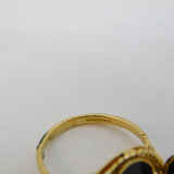 9ct Yellow Gold Opening Locket Face Dress Ring Vintage c1970 Birmingham