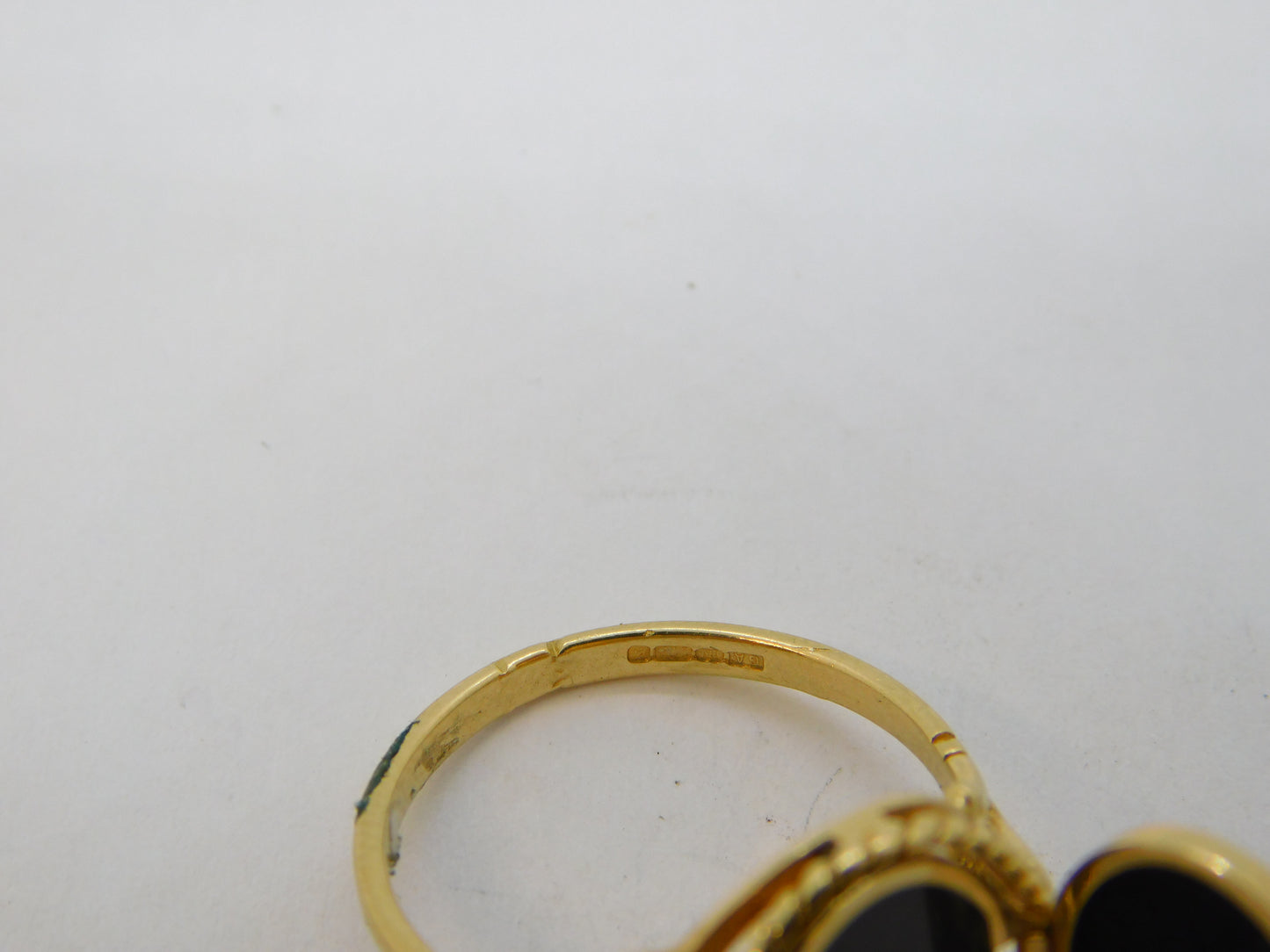 9ct Yellow Gold Opening Locket Face Dress Ring Vintage c1970 Birmingham