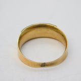 George III 10ct Yellow Gold, Enamel, Hair-Set Mourning Ring Antique c1800