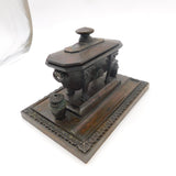 Regency Grand Tour Cast Bronze Sarcophagus Scipio Tomb Inkwell c1820 Georgian