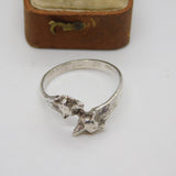 Sterling Silver Fox Mask Head Crossover Band Ring Vintage 1985 Sheffield