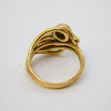 9ct Gold, Amber, Peridot & Moonstone Modernist Dress Ring Vintage 2006 Birmingham