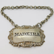 George IV Sterling Silver Madeira Decanter Label Antique 1825 London