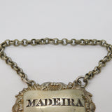 George IV Sterling Silver Madeira Decanter Label Antique 1825 London