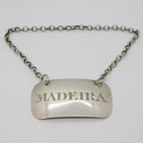 George III Sterling Silver Madeira Decanter Label Antique 1812 Birmingham