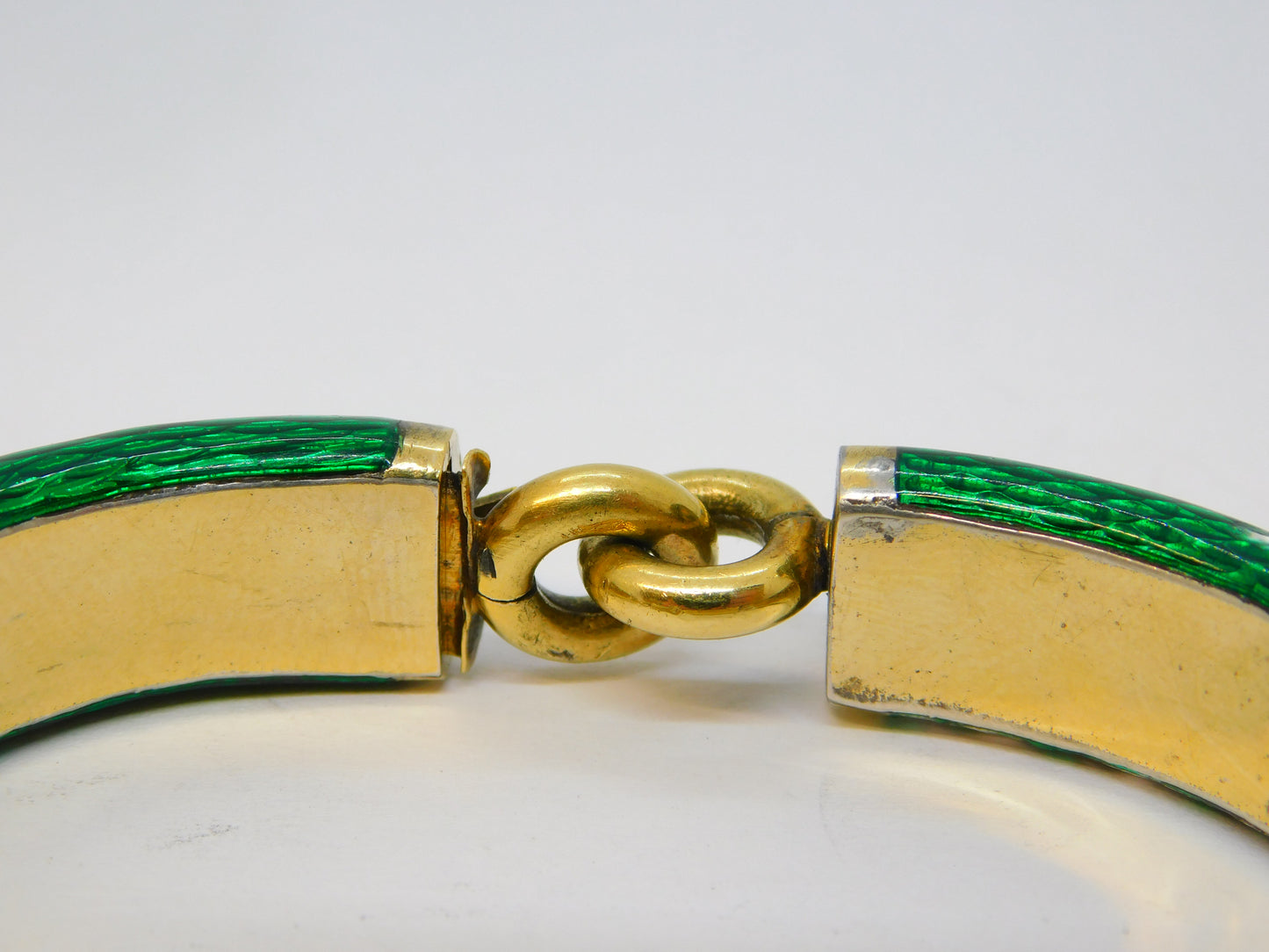 19th Century French 18ct Gold, Silver Gilt, Enamel, Pearl Bracelet Antique c1880
