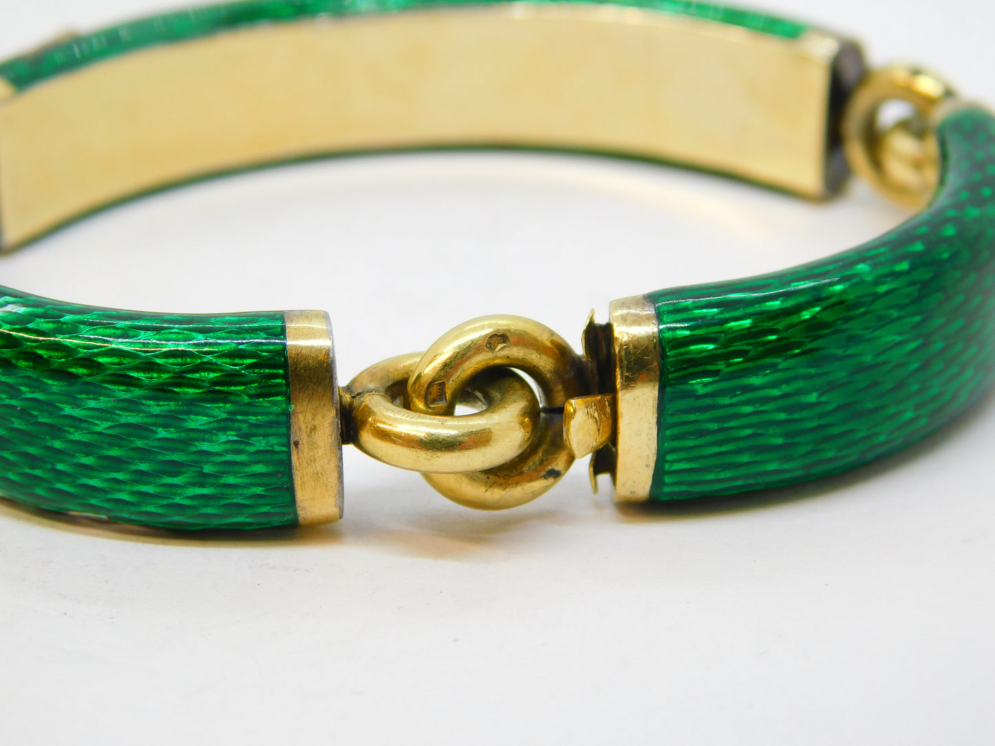 19th Century French 18ct Gold, Silver Gilt, Enamel, Pearl Bracelet Antique c1880