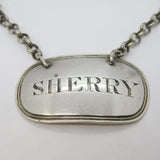 George III Sterling Silver Sherry Decanter Label Antique 1819 London Charles Rawlings