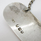 George III Sterling Silver Port Decanter Label Antique 1808 London E. Mayfield