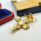 9ct Yellow Gold On Sterling Silver Masonic Cross Ball Pendant Charm Art Deco