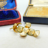 9ct Yellow Gold On Sterling Silver Masonic Cross Ball Pendant Charm Art Deco