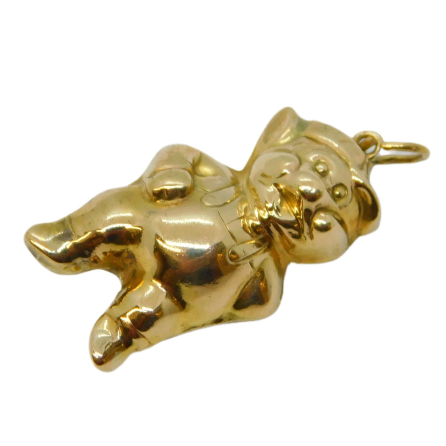Georg Jensen 9ct Yellow Gold Cartoon Pig Charm Pendant Vintage 1967 London