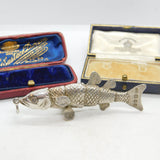 Large Articulated Handmade Moving Fish Pendant Sterling Silver Vintage 1974