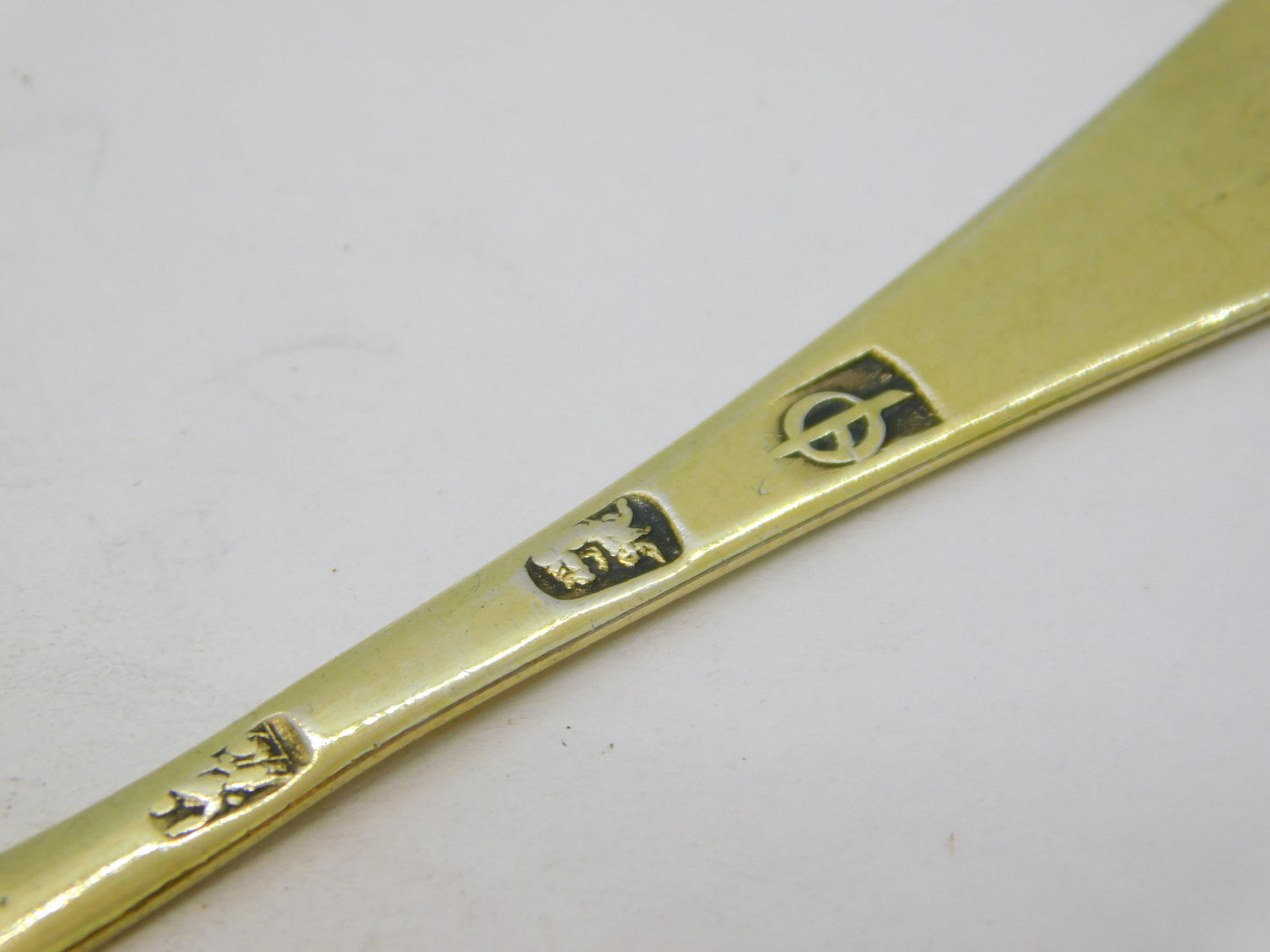 Queen Anne Britannia Silver Gilded Dog-Nose Teaspoon Antique 1702 London