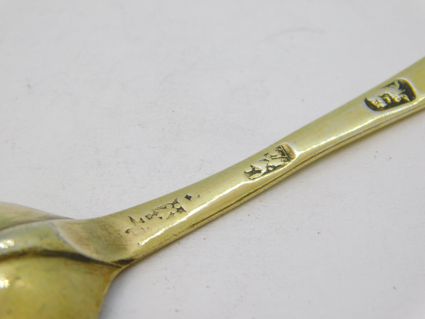 Queen Anne Britannia Silver Gilded Dog-Nose Teaspoon Antique 1702 London