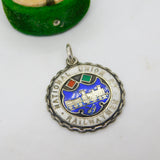 Sterling Silver Enamelled 'National Union of Railwaymen' Fob Medal Antique c1930