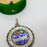 Sterling Silver Enamelled 'National Union of Railwaymen' Fob Medal Antique c1930