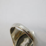 Sterling Silver Blue-Tone Enamel Studio Jewellery Dress Ring Vintage c1970