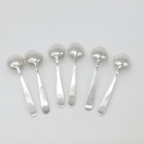 Set of Japanese Sterling Silver Floral Pattern Teaspoons c1920 Antique Art Deco