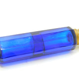 Victorian Bristol Blue Glass & Brass Double-Ended Scent Bottle Antique c1860