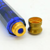 Victorian Bristol Blue Glass & Brass Double-Ended Scent Bottle Antique c1860