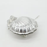 Sterling Silver Clam Shell Form Butter Dish & Knife 1926 Birmingham Antique