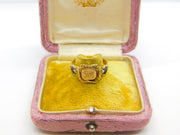 Victorian 18ct Gold, Black Enamel 'In Memory Of' Mourning Ring c1860 London
