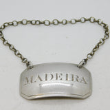 George IV Sterling Silver Madeira Decanter Label Antique 1821 London