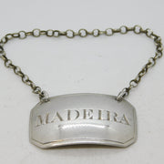 George IV Sterling Silver Madeira Decanter Label Antique 1821 London