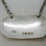 George III Sterling Silver Hock Wine Decanter Label Antique 1823 London