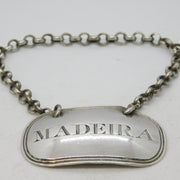George III Sterling Silver Madeira Decanter Label Antique 1819 London
