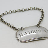 George III Sterling Silver Madeira Decanter Label Antique 1819 London