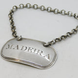 George III Sterling Silver Madeira Decanter Label Antique 1819 London