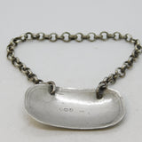 George III Sterling Silver Madeira Decanter Label Antique 1819 London