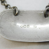 George III Sterling Silver Madeira Decanter Label Antique 1819 London