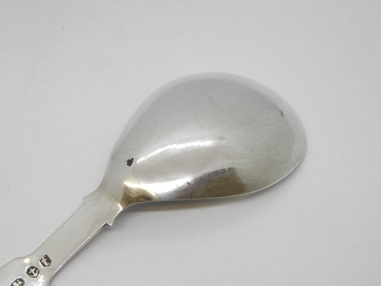 George III Sterling Silver Tea Caddy Spoon Antique 1817 Birmingham J Willmore