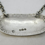 George III Sterling Silver Feathered Madeira Decanter Label Antique 1798 London