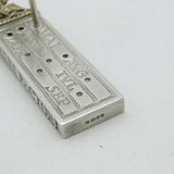 Sterling Silver & Emerald Saxon Sundial 'Oldest Watch' Replica Vintage 1975