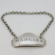 George IV Sterling Silver Madeira Decanter Label Antique 1821 London