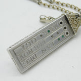 Sterling Silver & Emerald Saxon Sundial 'Oldest Watch' Replica Vintage 1975