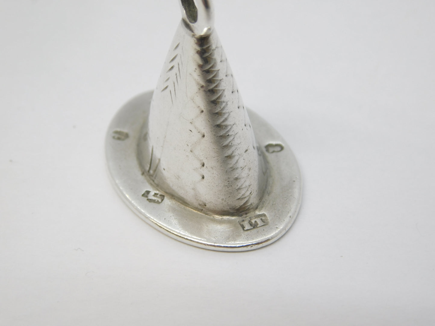 George III Sterling Silver Welsh Hat 'Eliza' Fob Seal Antique 1798 Birmingham