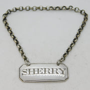 George III Sterling Silver Sherry Decanter Label Antique 1802 London