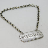 George III Sterling Silver Sherry Decanter Label Antique 1802 London