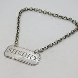 George III Sterling Silver Sherry Decanter Label Antique 1802 London